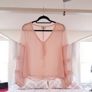 Long Sleeve Chiffon Blouse